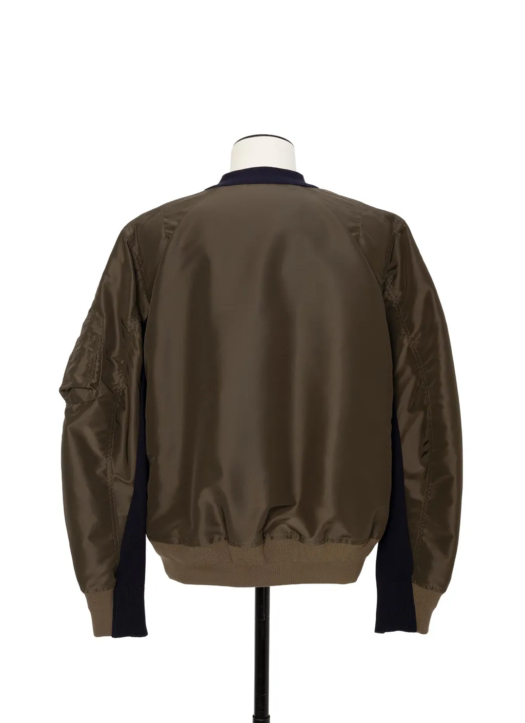 Nylon Twill X Knit Cardigan