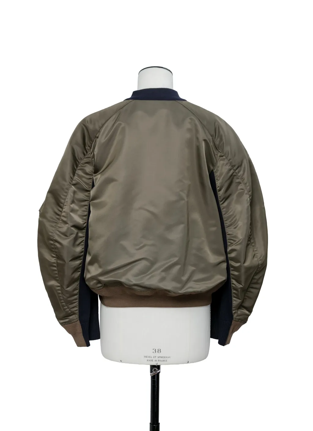 Nylon Twill X Knit Cardigan
