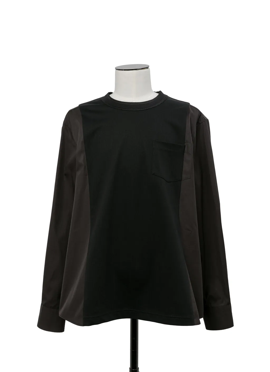 Poplin X Cotton Jersey L/S T-Shirt