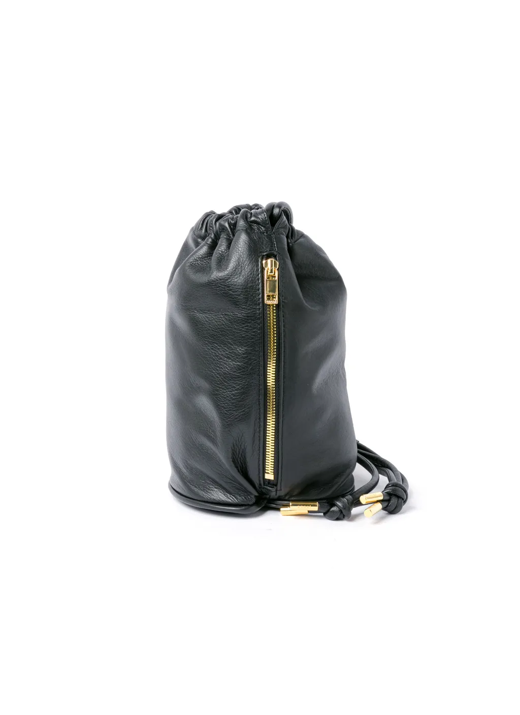 S Drawstring Bag / Leather