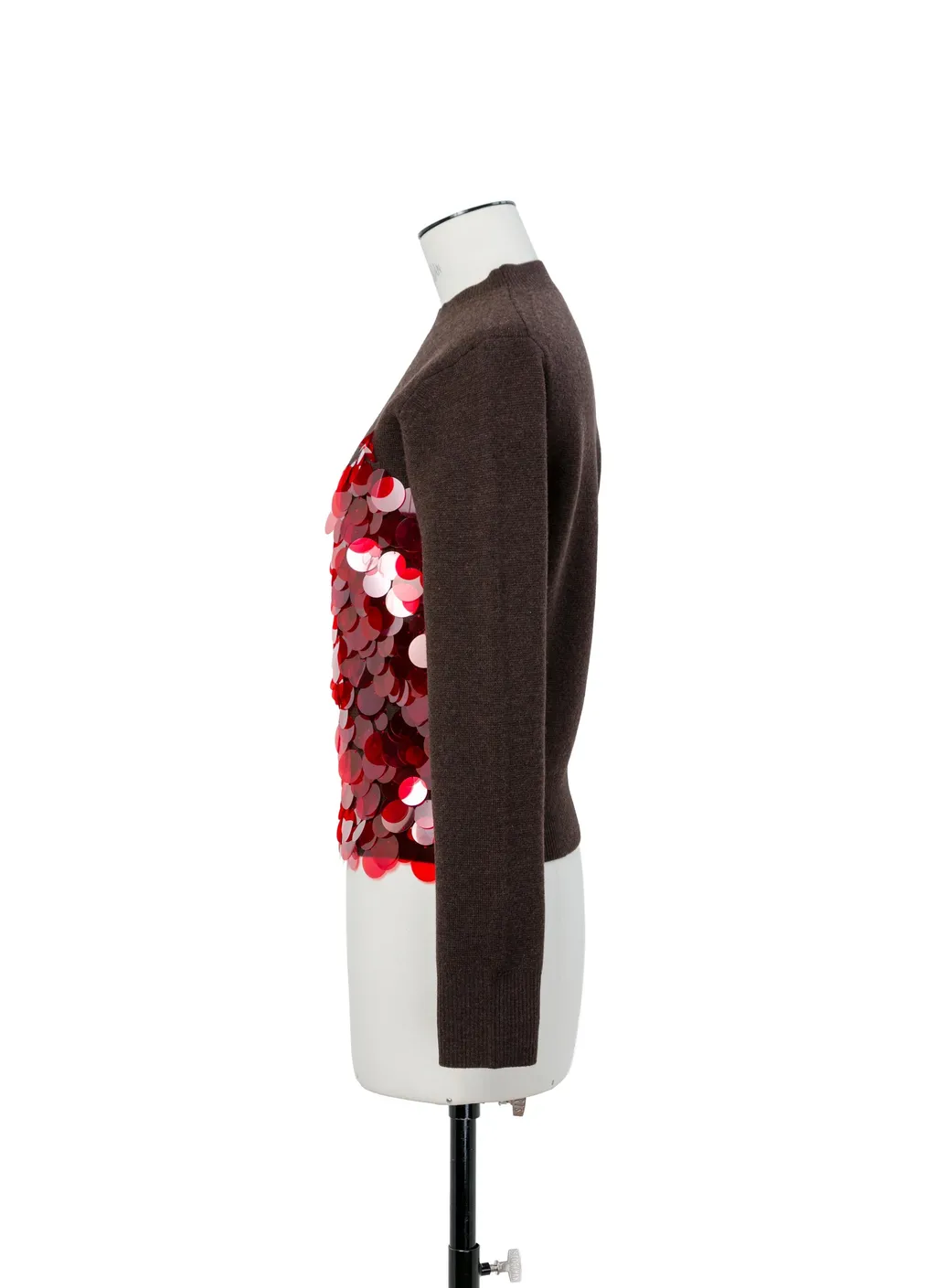 Sequin Embroidery X Wool Knit Pullover