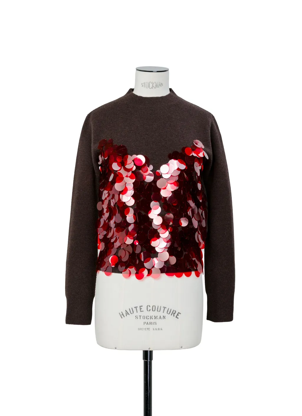 Sequin Embroidery X Wool Knit Pullover