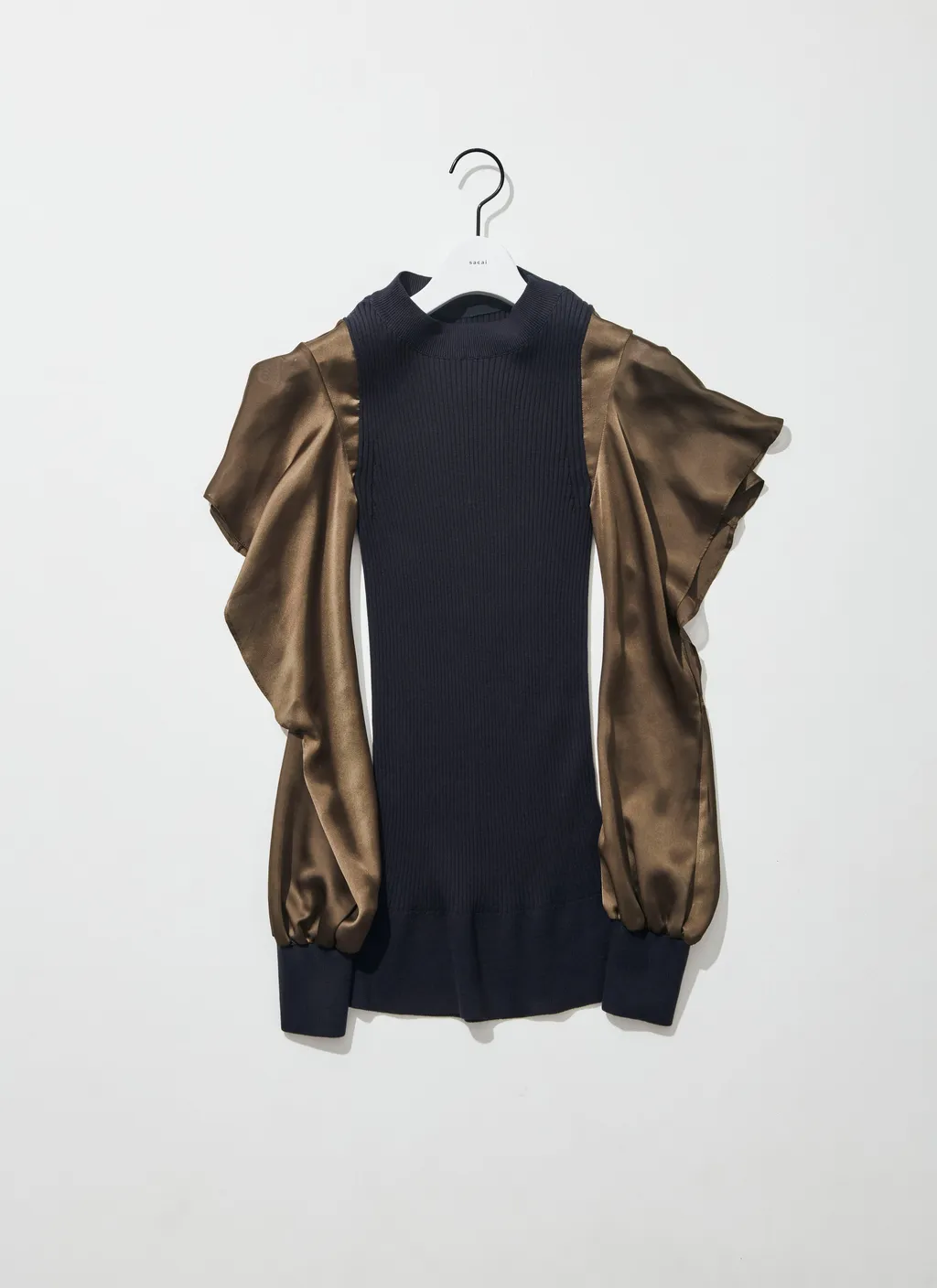 Satin X Cotton Knit Pullover