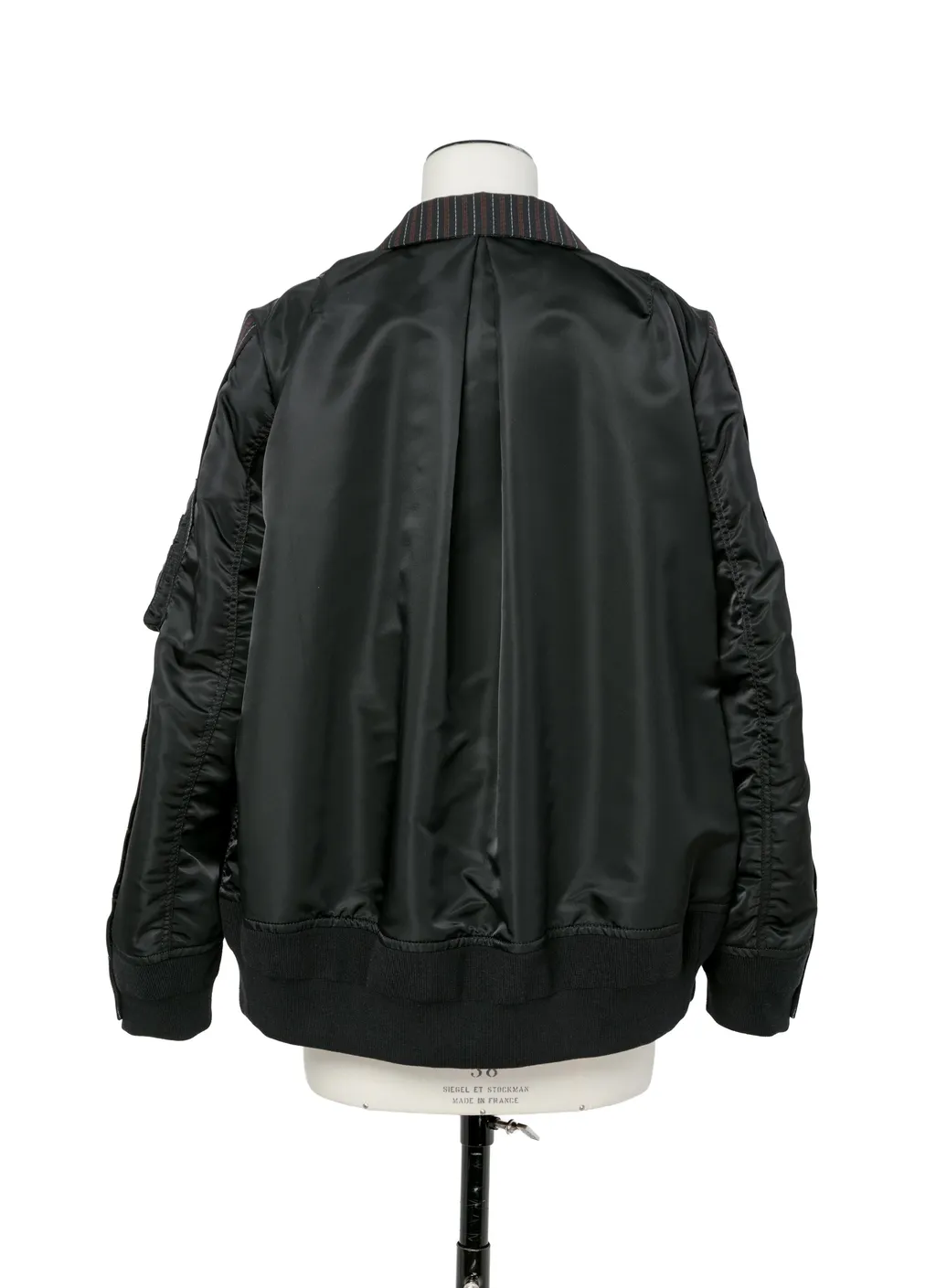 Stripe Doeskin X Nylon Twill Jacket