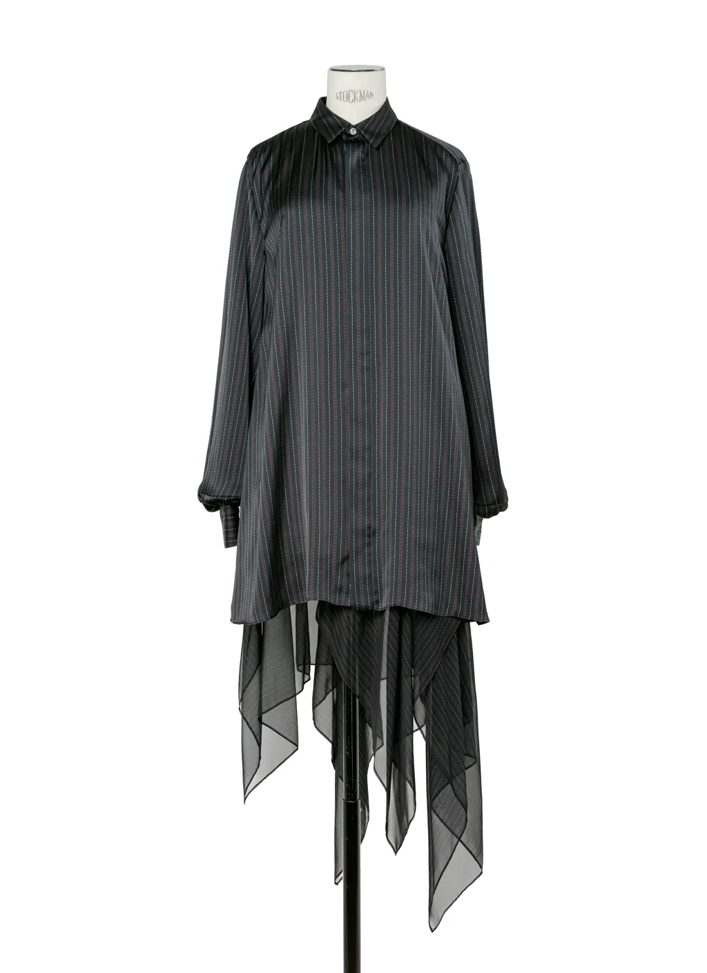 Stripe Print Satin Dress