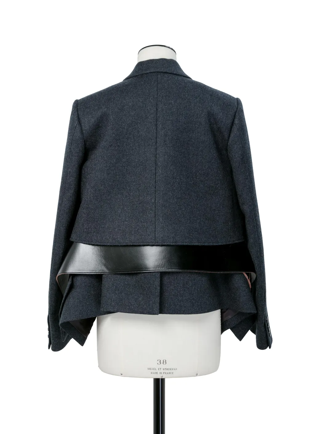 Wool Melton X Leather Jacket