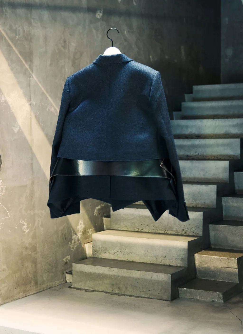 Wool Melton X Leather Jacket