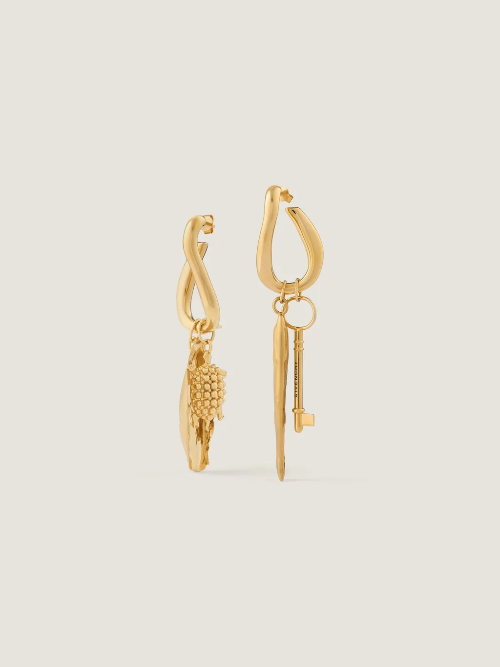 Lucky Charms Asymmetric Earrings In Metal