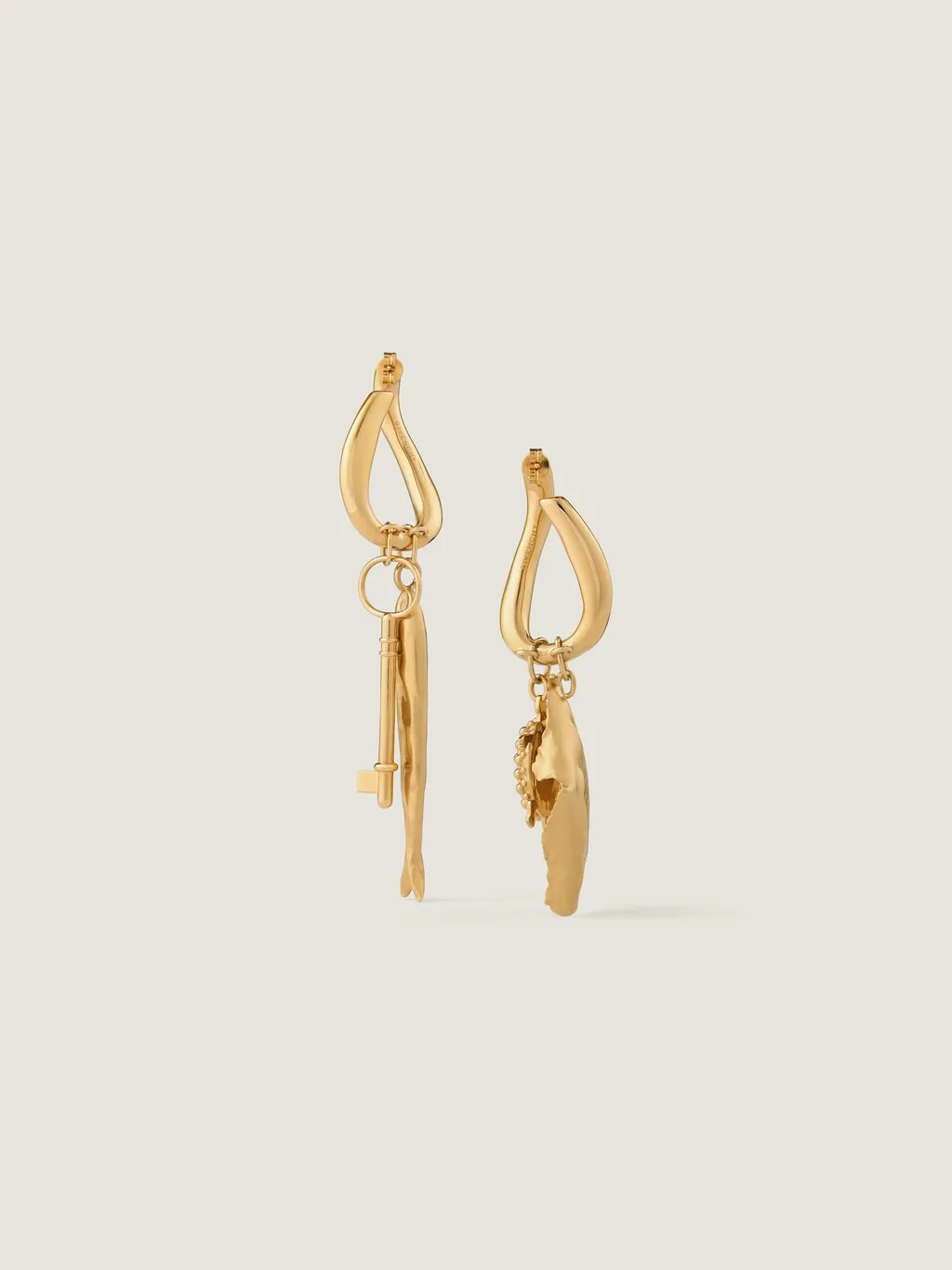Lucky Charms Asymmetric Earrings In Metal