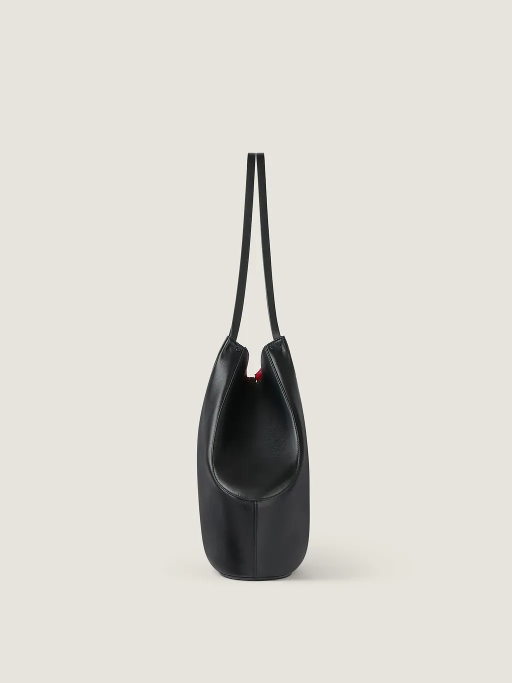 Medium Facet Tote Bag In Grained Leather