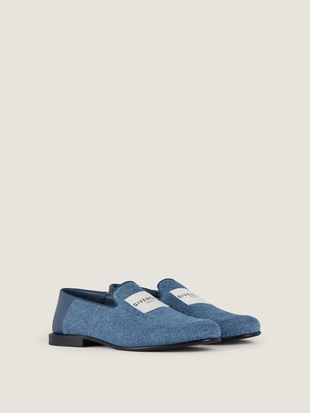 Label Loafers In Denim