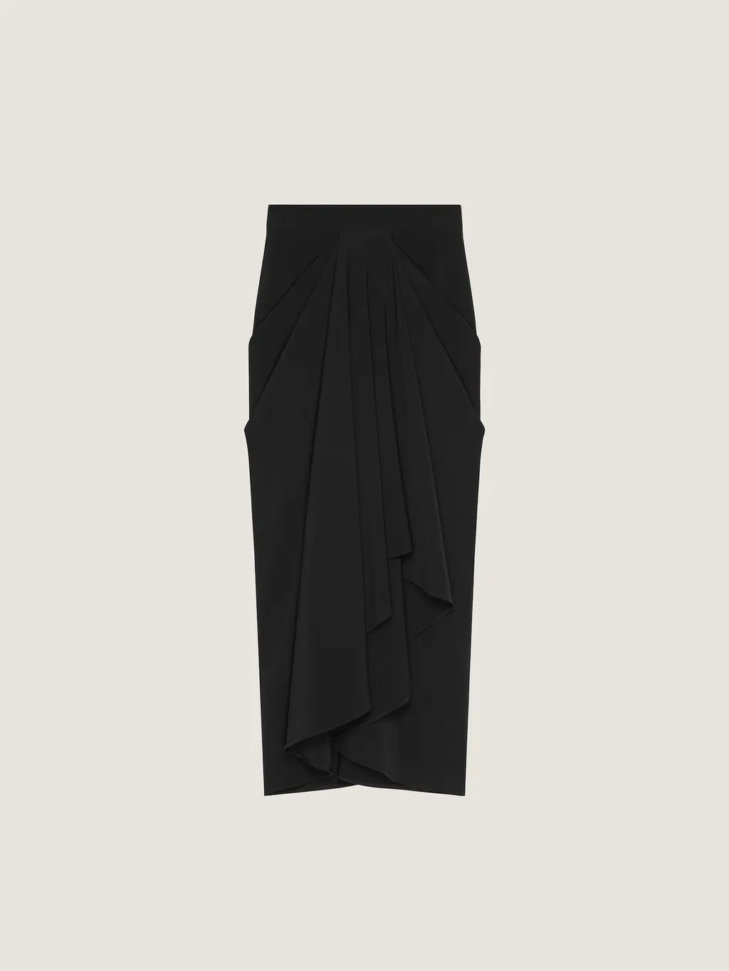Draped Midi Skirt In Crepe Cady