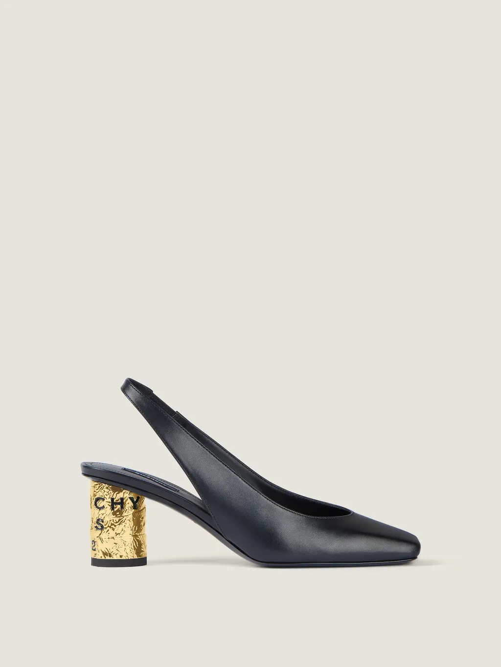 Tape Slingbacks In Leather