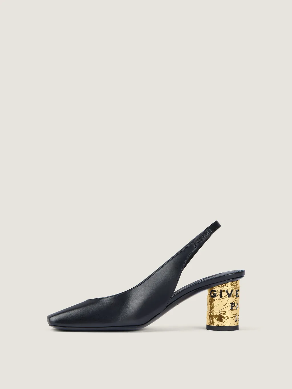 Tape Slingbacks In Leather
