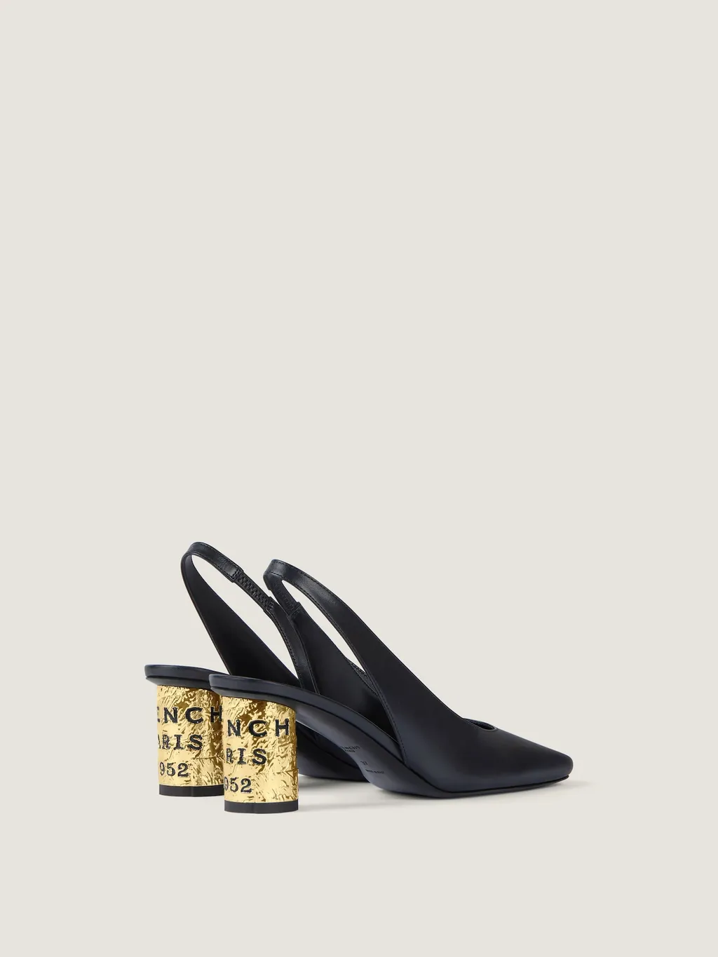 Tape Slingbacks In Leather