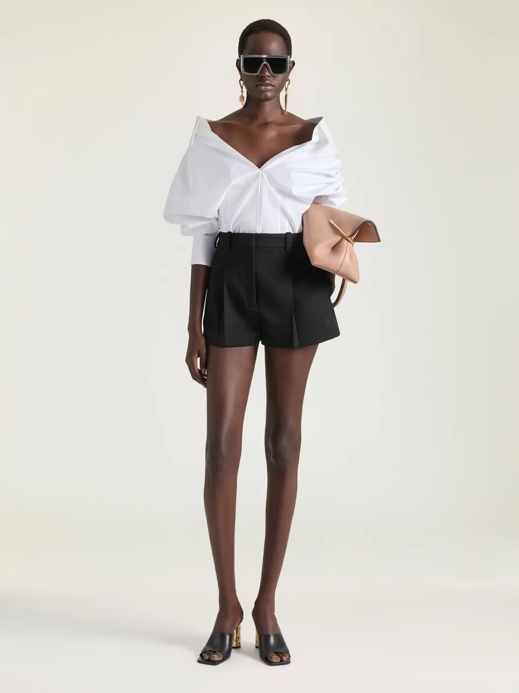 Slashed Shirt In Poplin