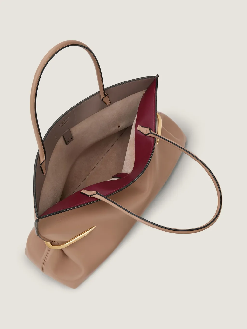 Pinch Squeezed Horizontal Tote Bag In Nappa Leather