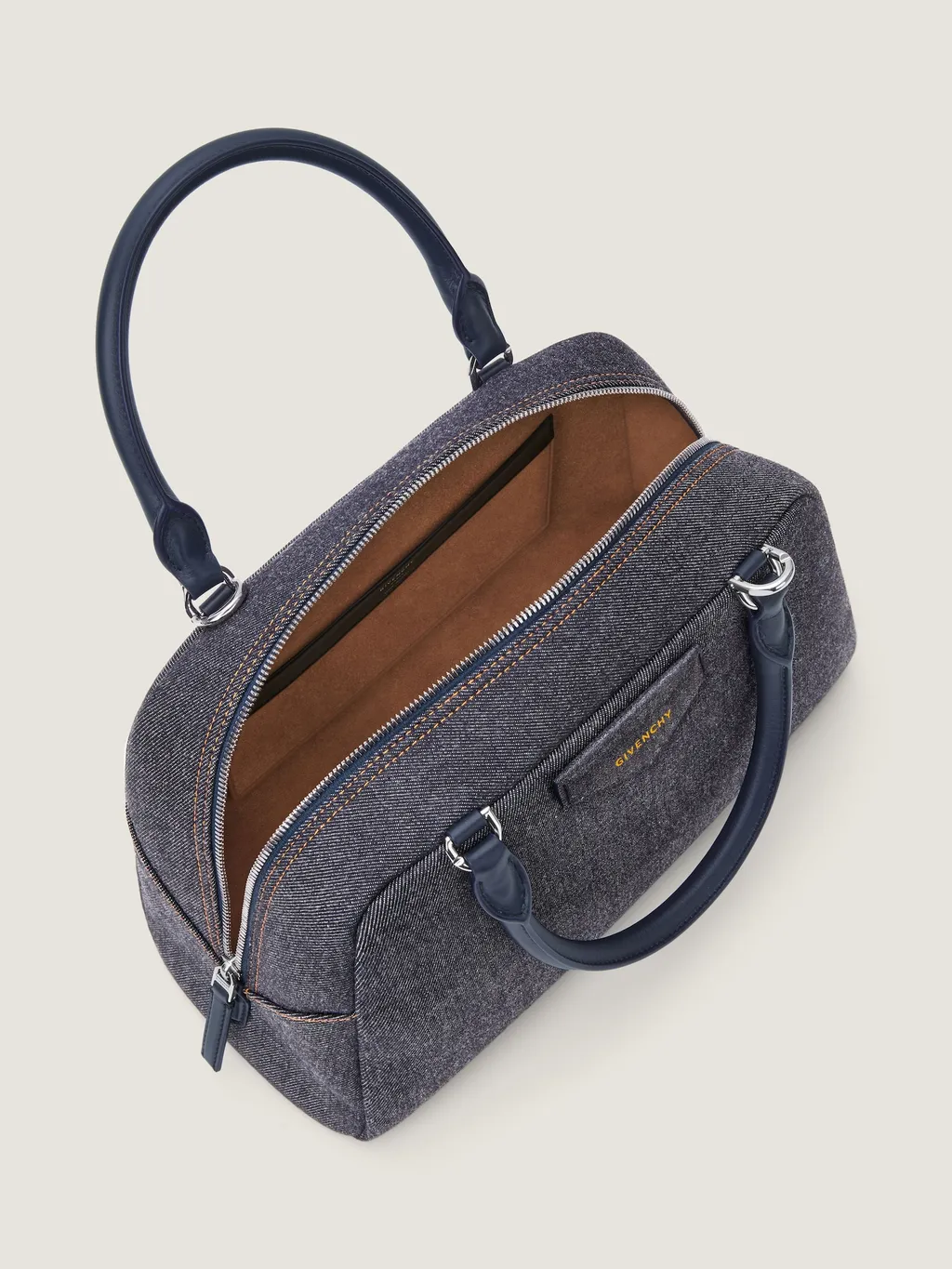 Medium Antigona East-West Soft Bag In Denim