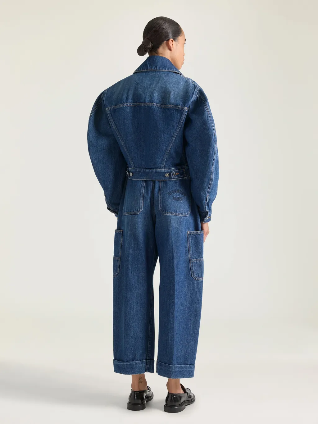 Cocoon Jacket In Medium Blue Denim