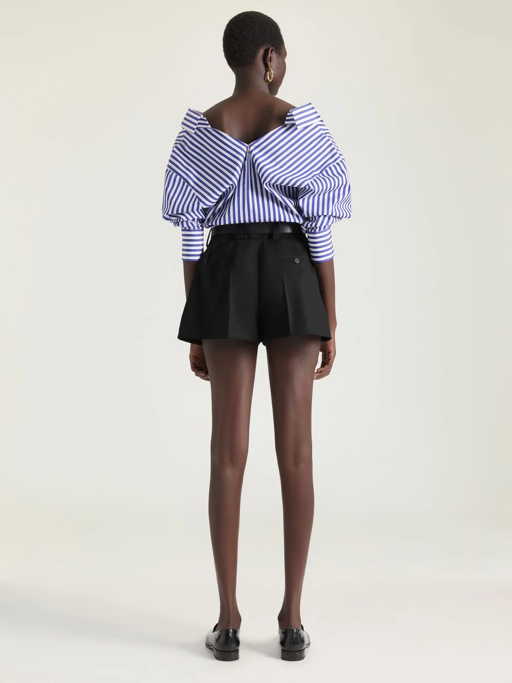 Slashed Striped Shirt In Poplin