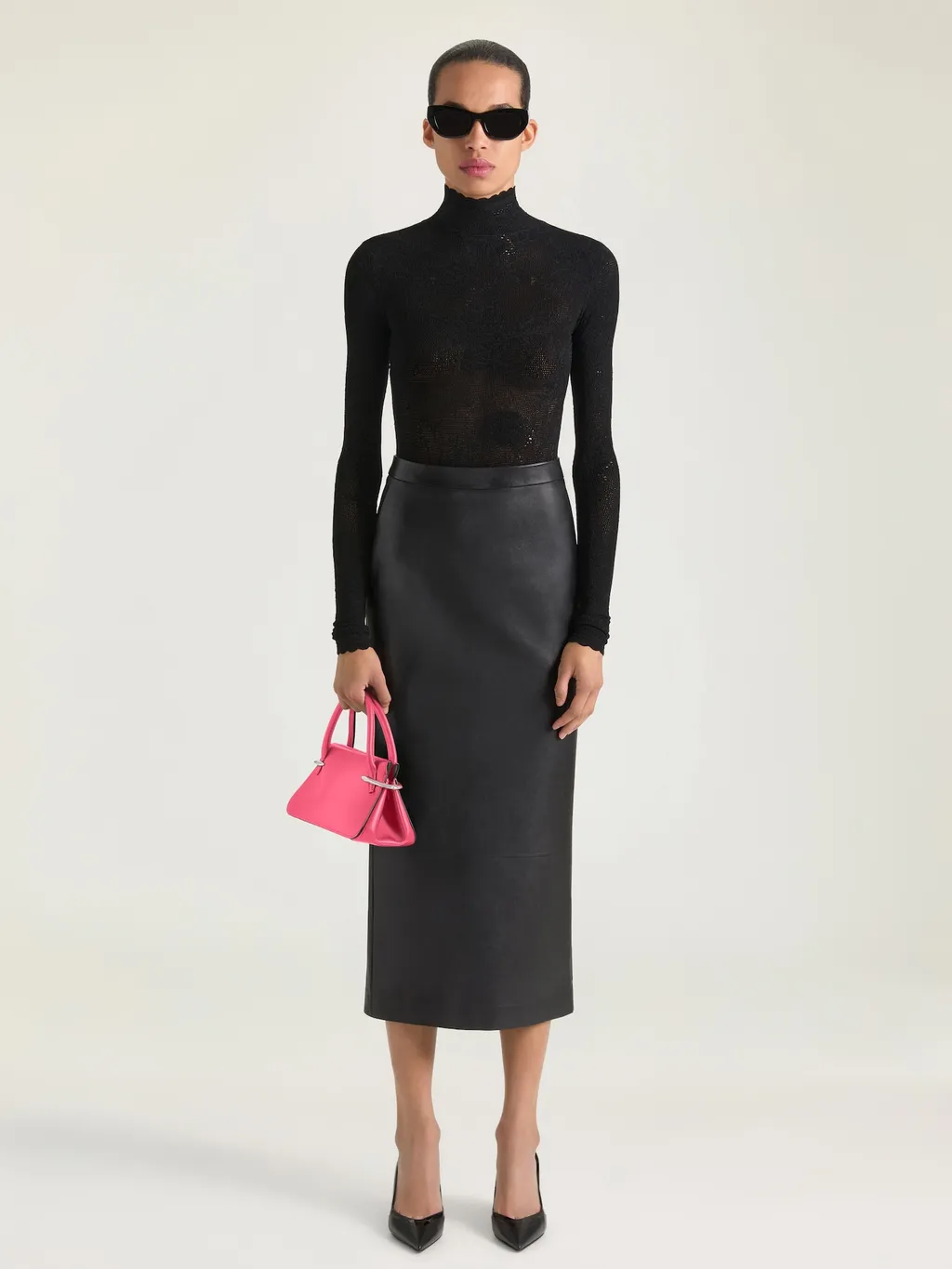 Mini Pinch Bag In Leather