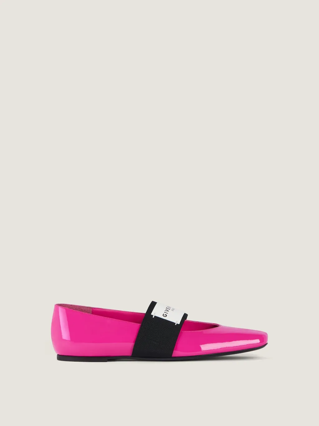 Sliced Square Ballerinas In Patent Leather