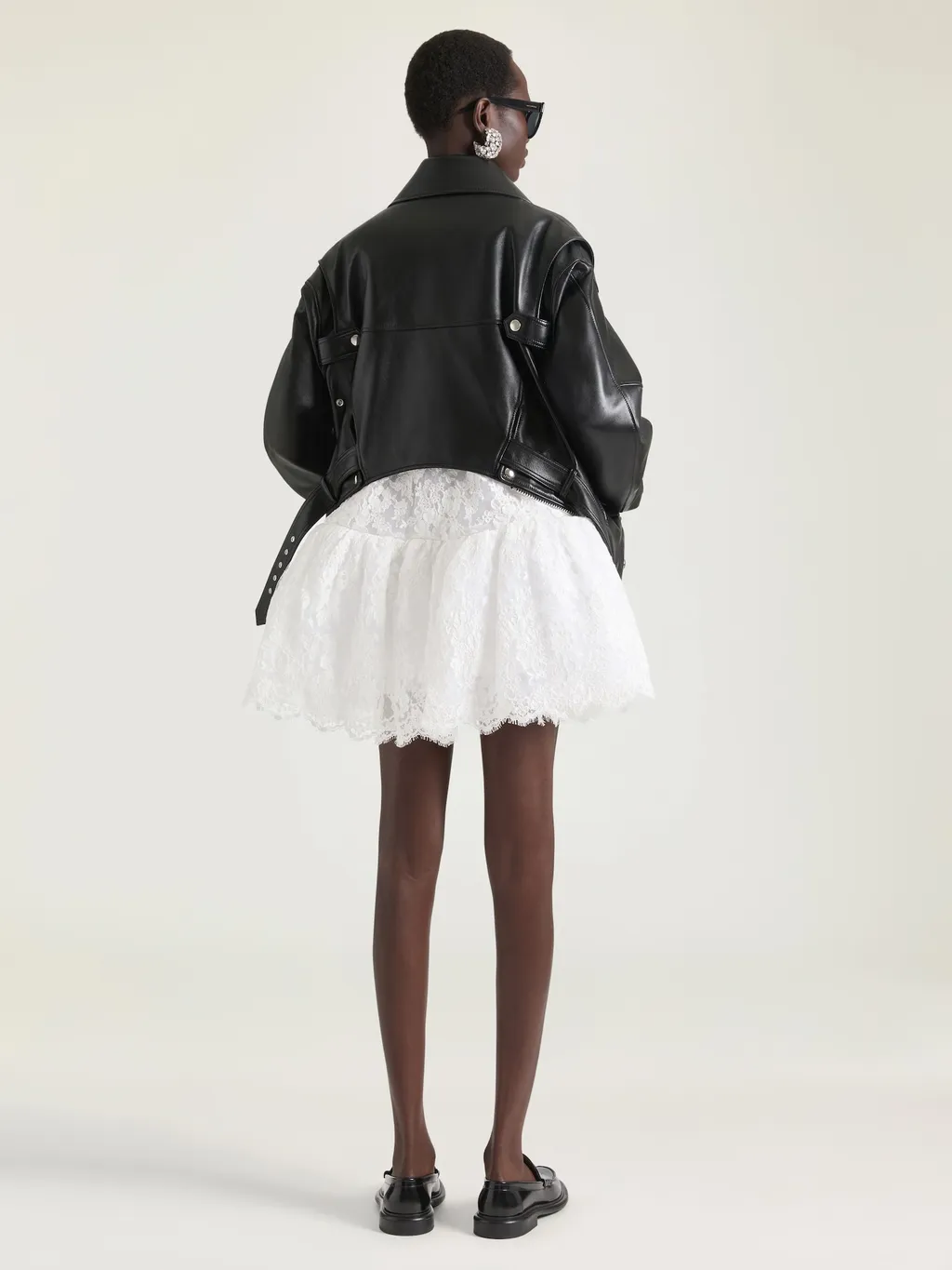 Back-To-Front Biker Jacket In Leather