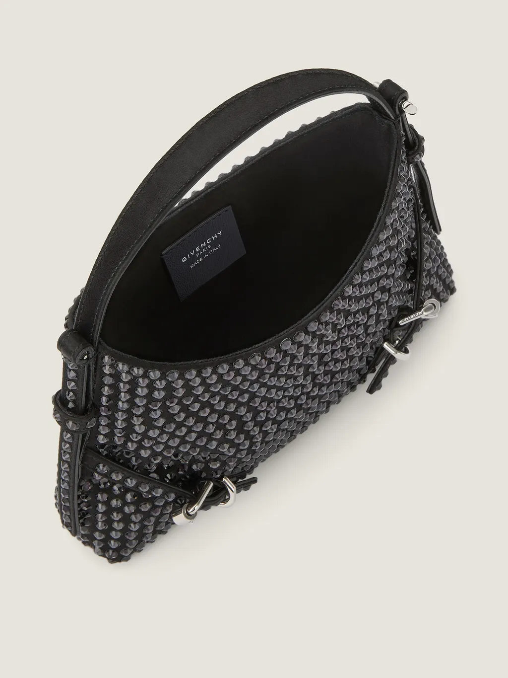 Nano Voyou Bag In Leather With Strass