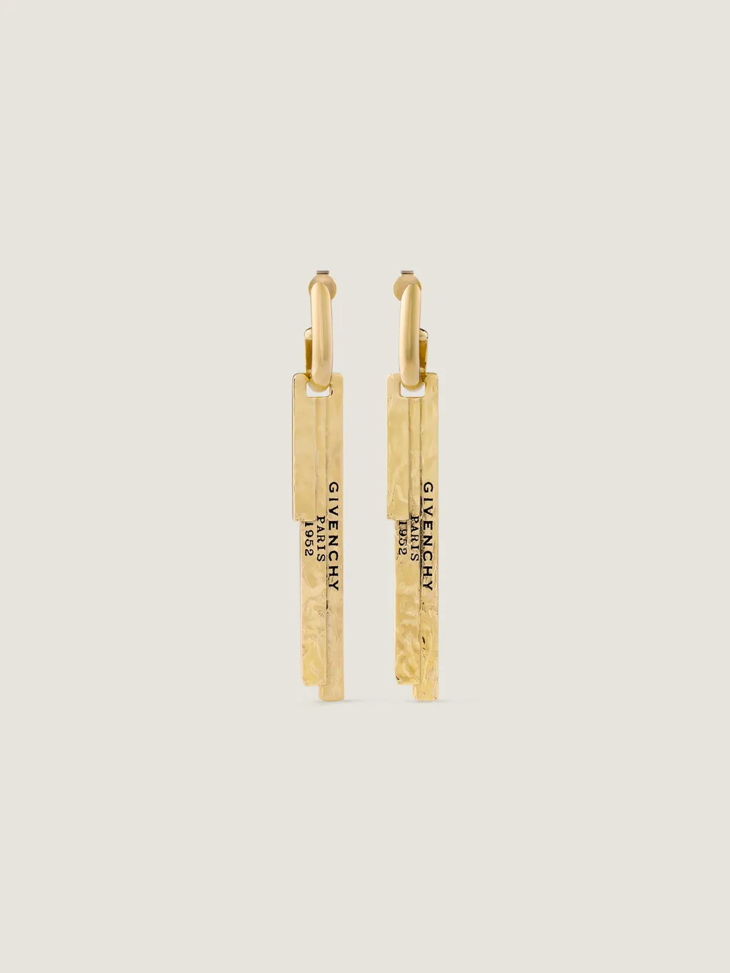 Givenchy Tape Earrings In Metal And Enamel
