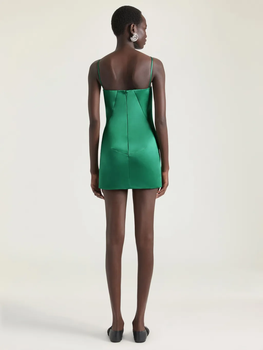Sliced Mini Dress In Satin
