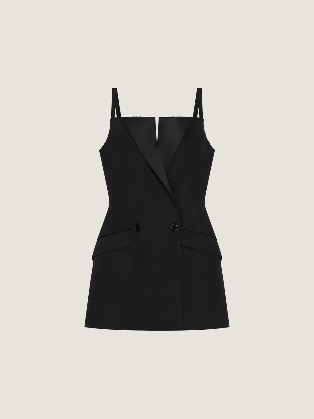 Mini Tailored Dress In Wool