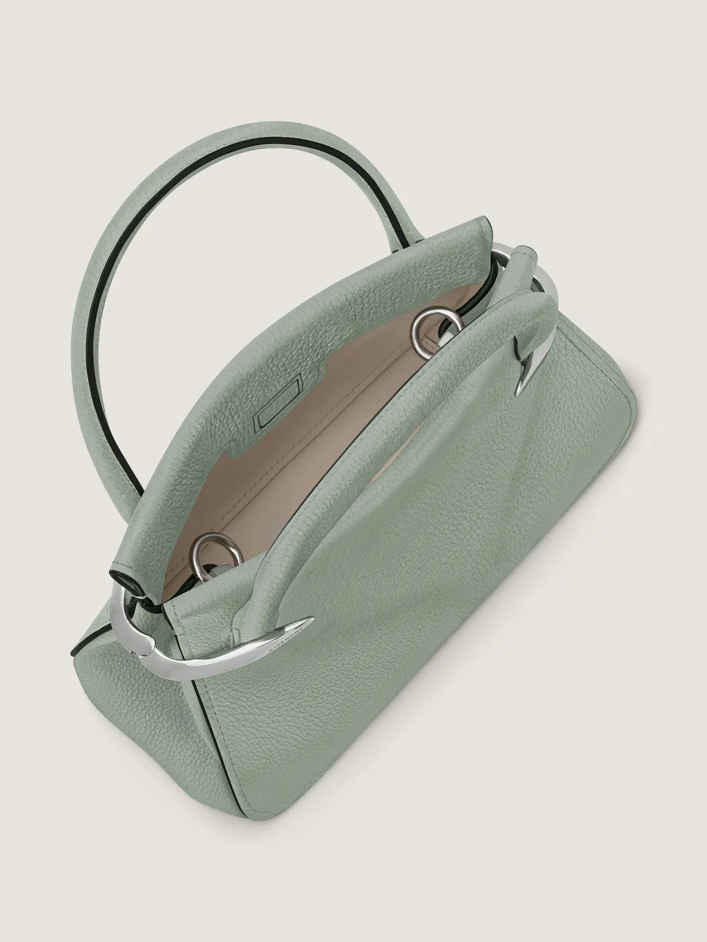 Mini Pinch Bag In Grained Leather