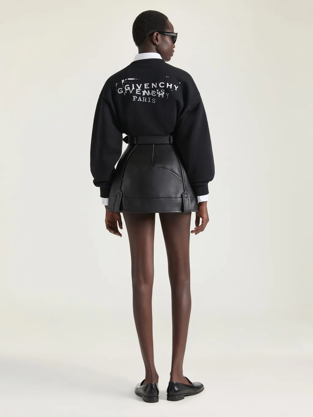 Sweatshirt In Fleece With Givenchy Stamp Print