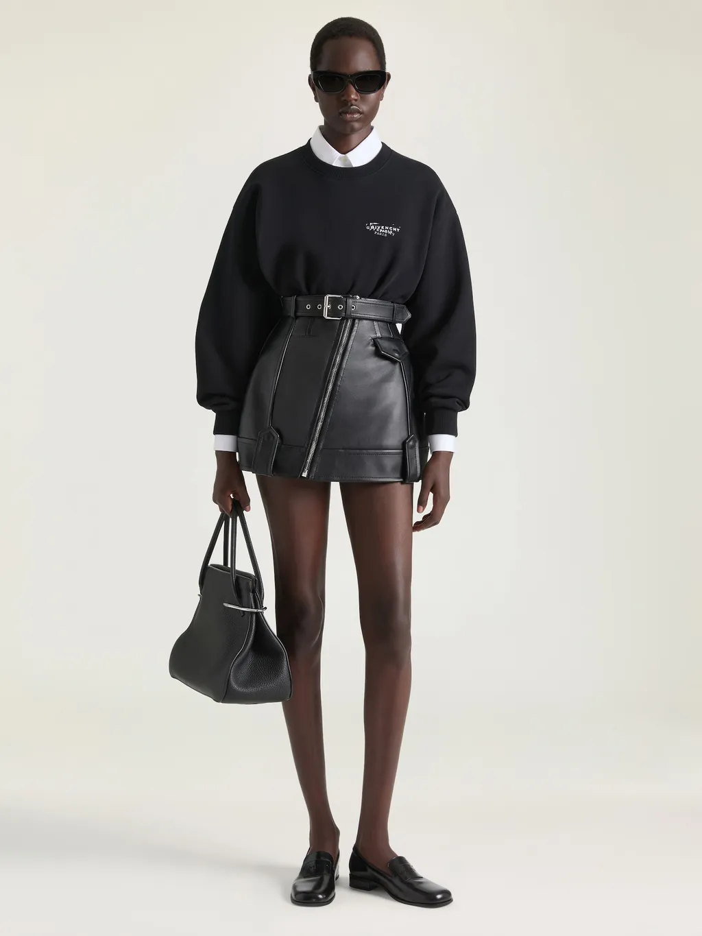 Sweatshirt In Fleece With Givenchy Stamp Print
