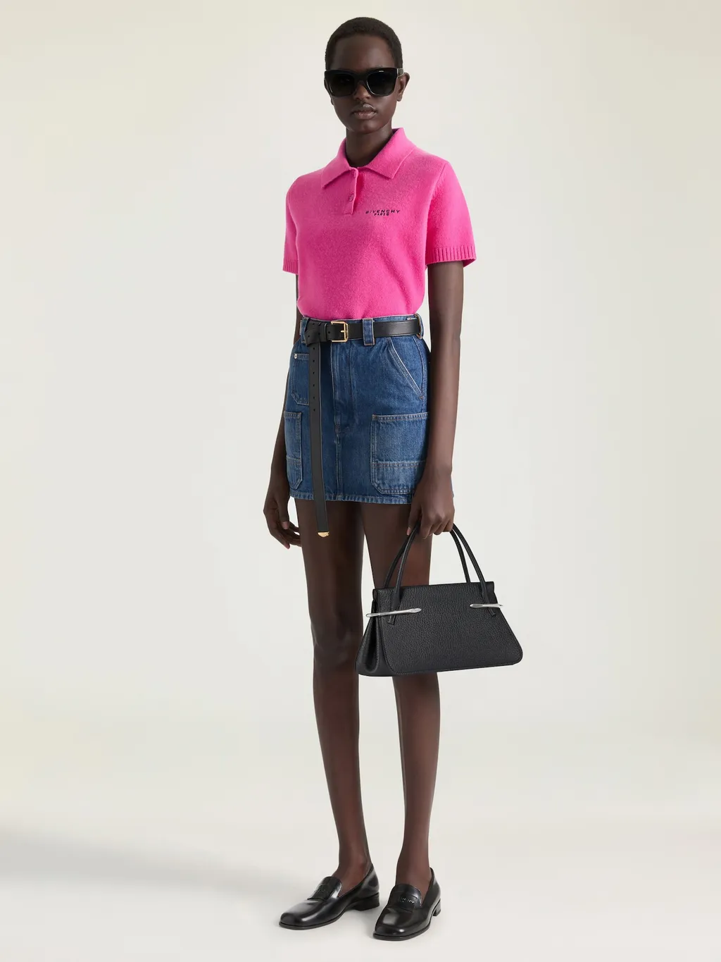 Medium Pinch Bag In Grained Leather