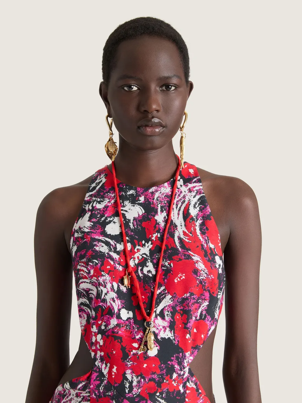 Lucky Charms Necklace In Silk And Metal