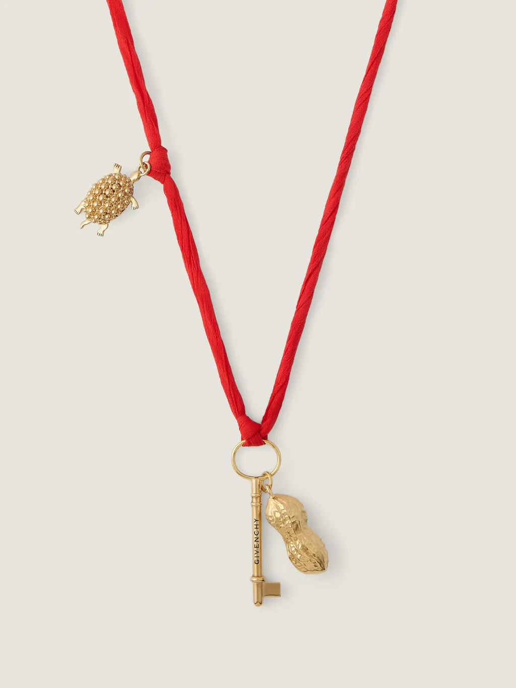 Lucky Charms Necklace In Silk And Metal