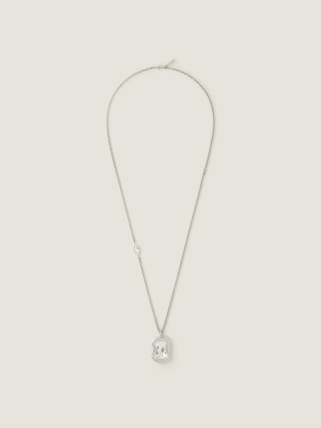 Sculptural Crystal Necklace In Metal And Crystal