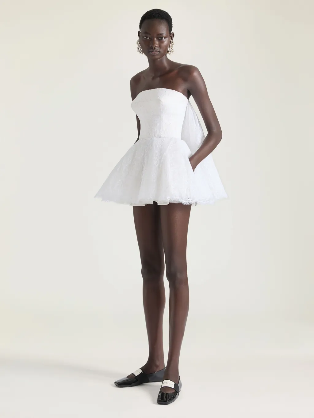 Sliced Square Ballerinas In Patent Leather