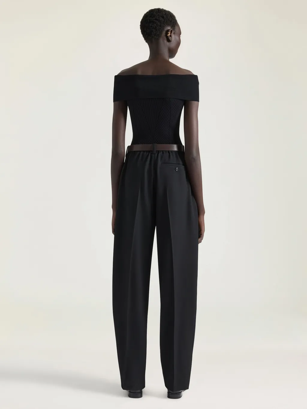 Double Pleat Pants In Wool