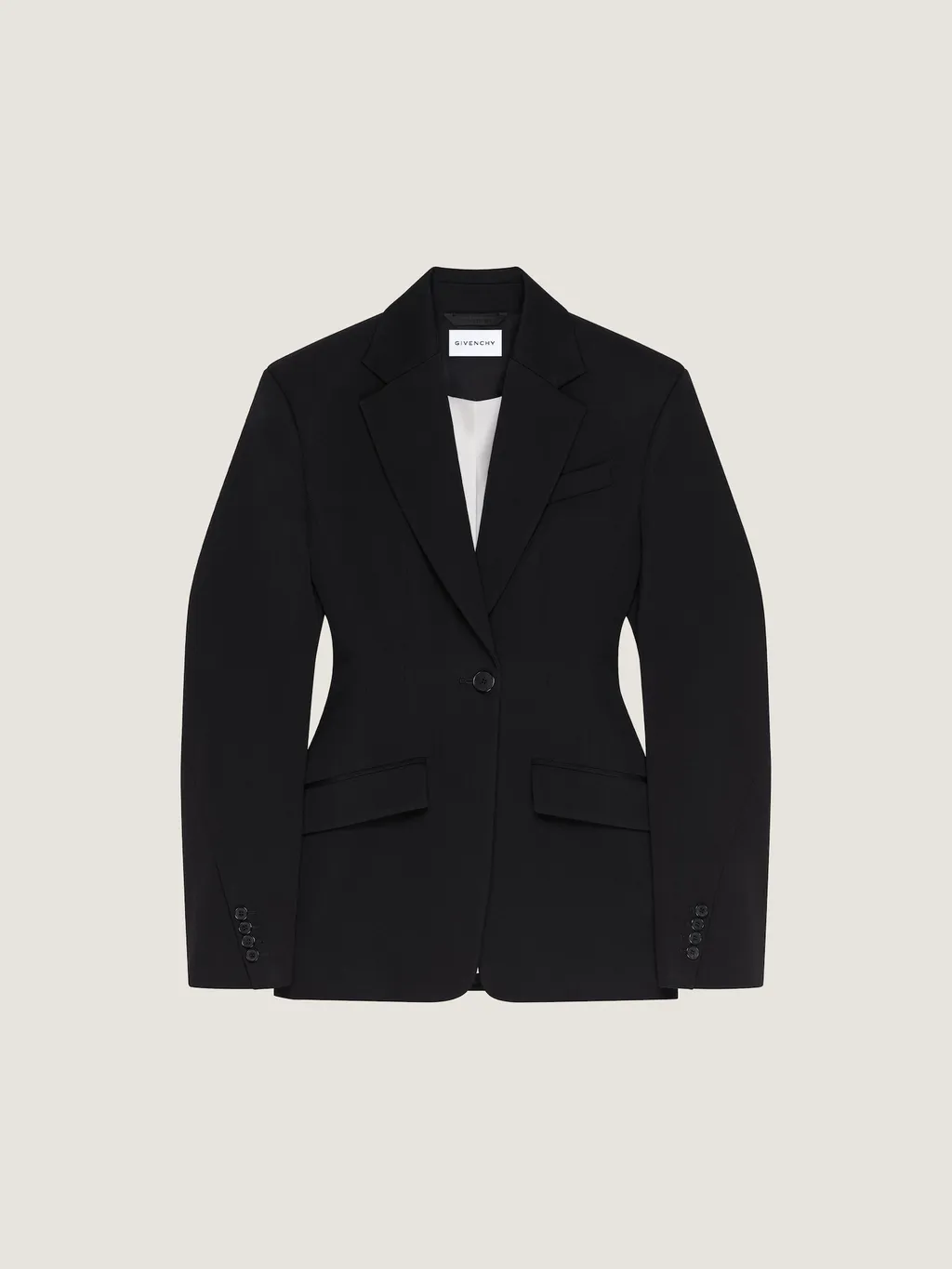 Single-Breasted Cocoon Jacket In Wool