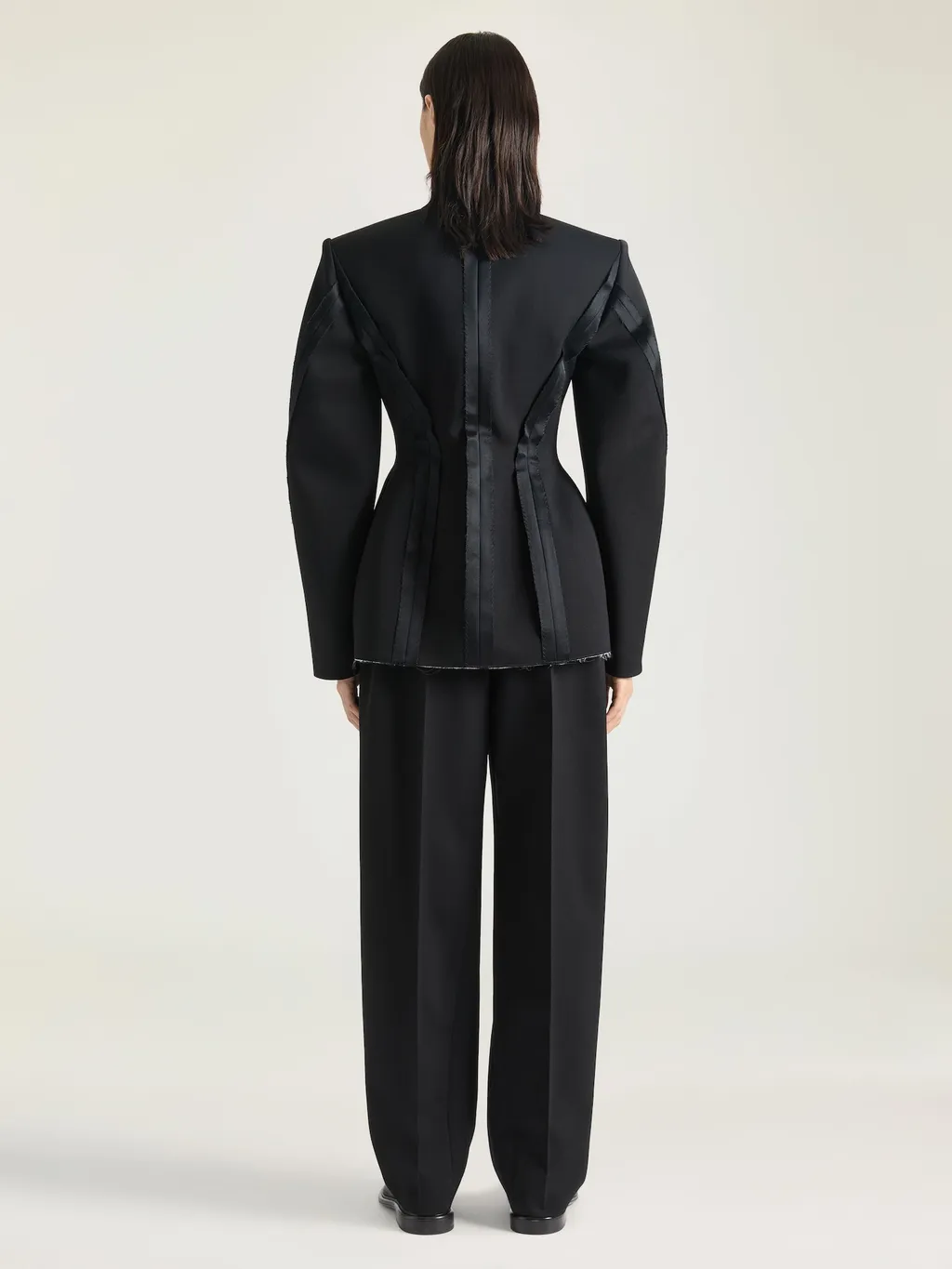 Cocoon Pants In Wool With Inside-Out Detail
