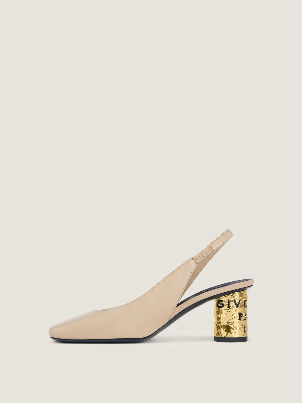 Tape Slingbacks In Leather