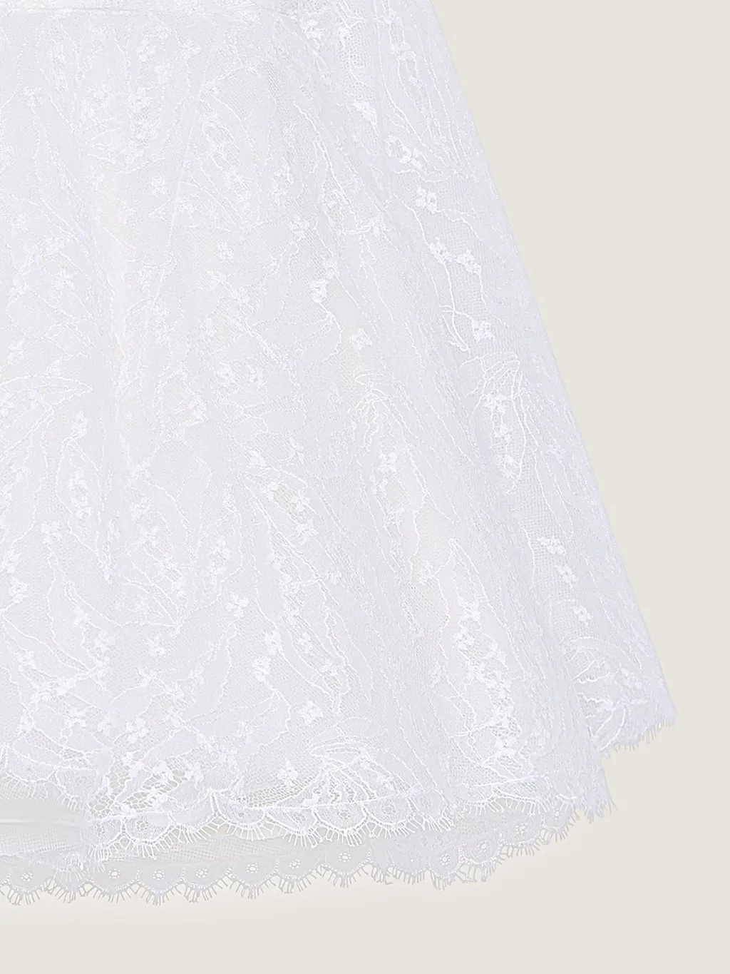 Mini Bustier Dress In Lace With Cape