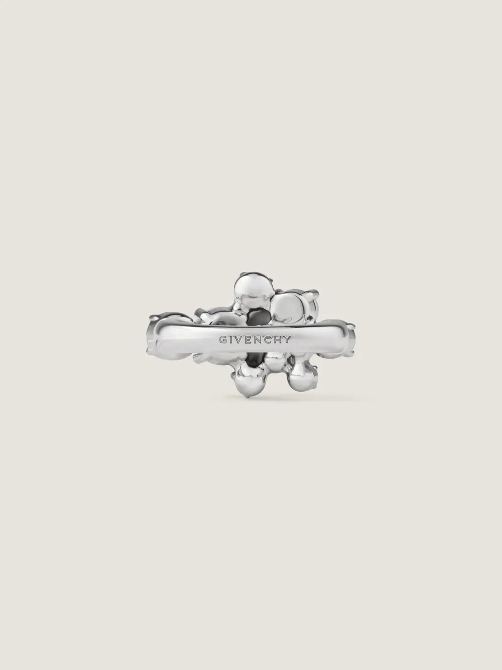 Crystal Pearl Ring In Metal, Crystals And Pearls