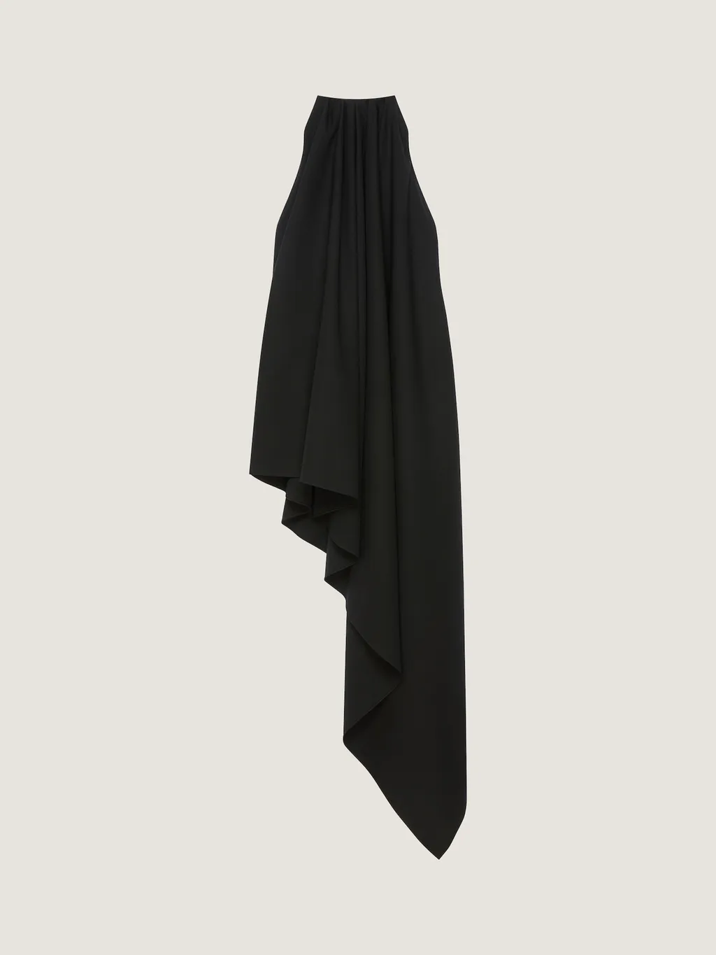Asymmetric Halterneck Dress In Wool