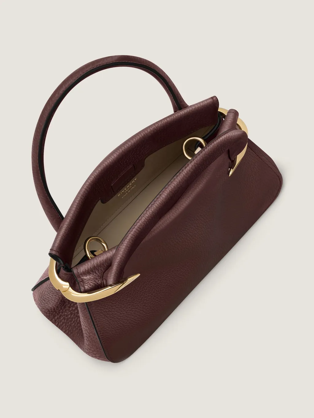 Mini Pinch Bag In Grained Leather