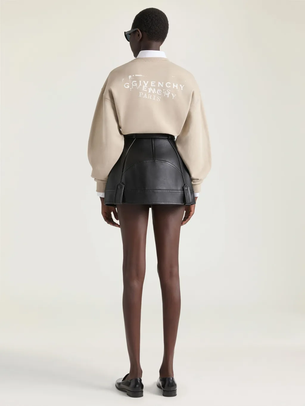 Sweatshirt In Fleece With Givenchy Stamp Print
