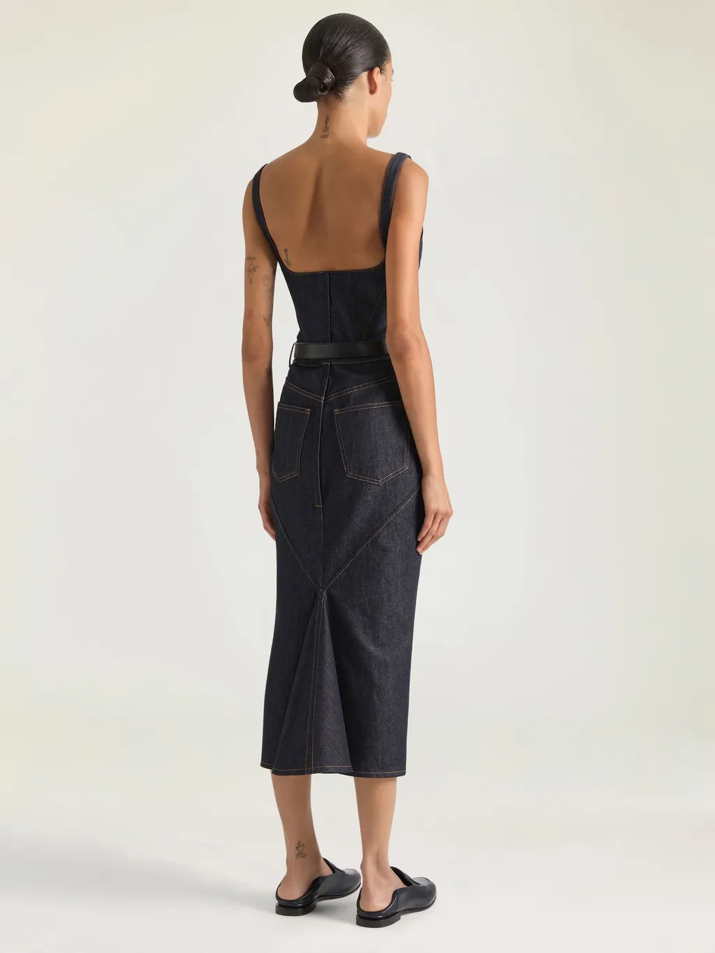 Kickback Dress In Raw Denim