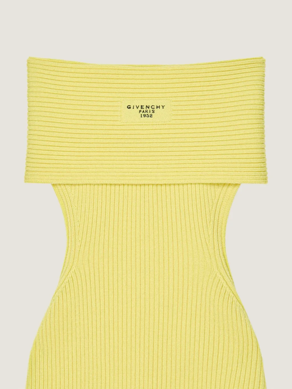 Off-The-Shoulder Mini Dress In Wool